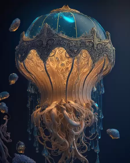 jellyfish  embellished with rococo