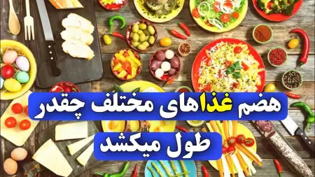 هضم غذاهای مختلف چقدر طول