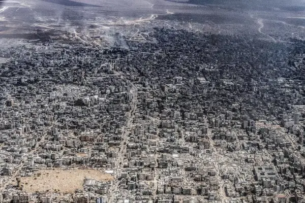 تصویر آخرالزمانی جدید غزه گرفته 