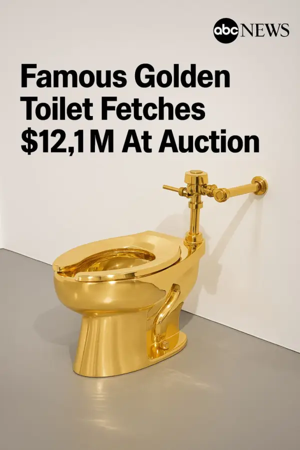 این توالت طلا به‌عنوان یه 