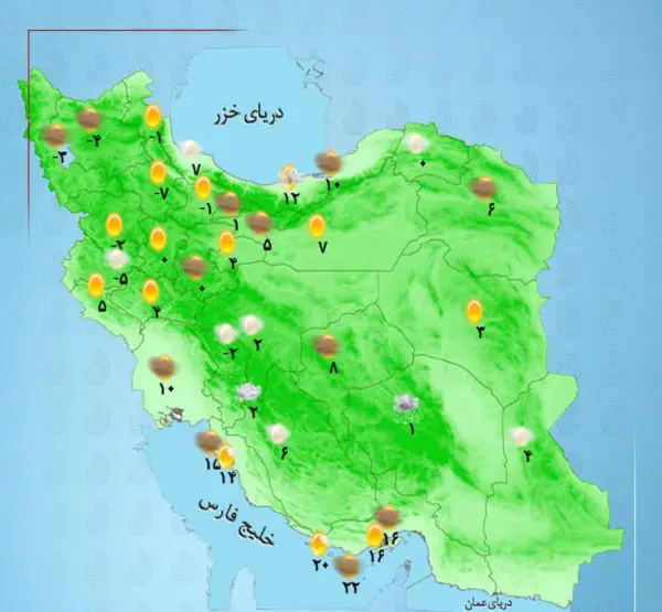 بارش برف و باران در